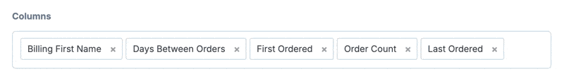 An animated gif showing the drag and drop reordering of Custom Columns in FoodBevBiz