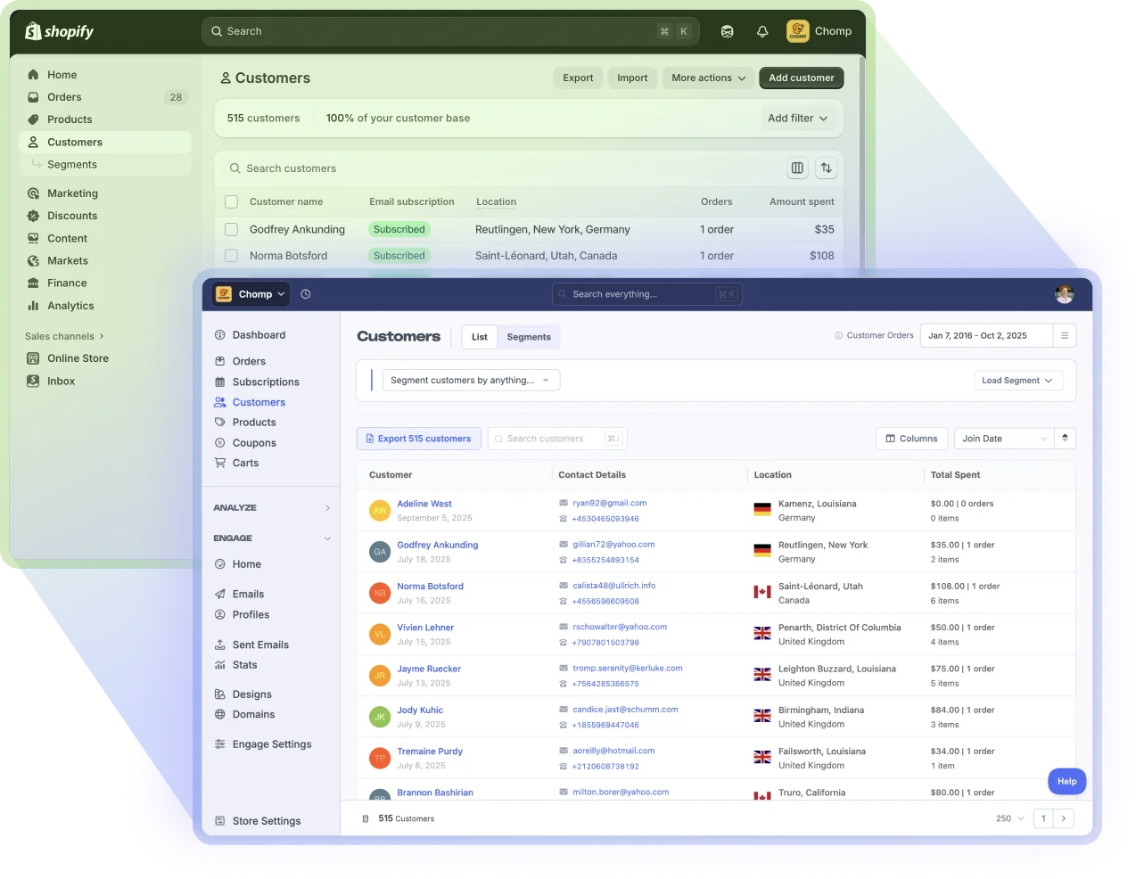 A screenshot from FoodBevBiz's simple drag-and-drop email builder that powers the bulk email marketing tool.