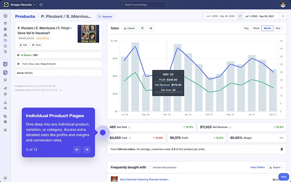 A screenshot of FoodBevBiz's product reporting